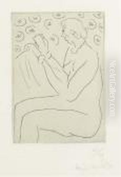 Figure Lisant Oil Painting by Henri Matisse