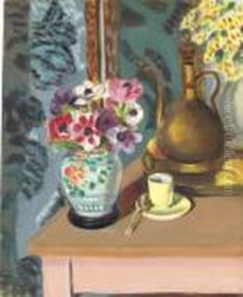Nature Morte, Fleurs Et Tasse Oil Painting by Henri Matisse
