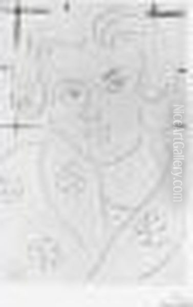 Buste, Robe Fleurie. 1929. Eau-forte. 225 X 151. D.-g. 137. Oil Painting by Henri Matisse