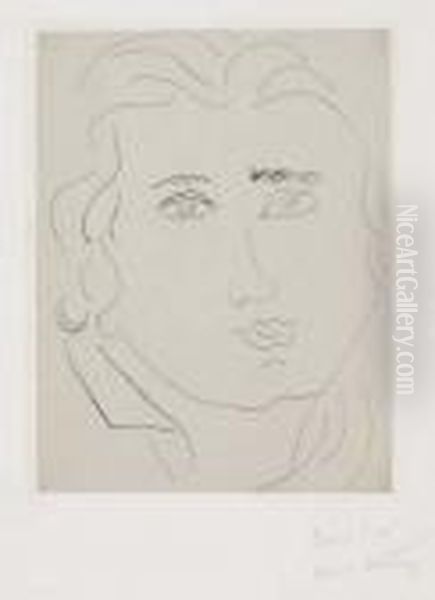 Tete De Jeune Fille Aux Sourcils Rectangulaires Oil Painting by Henri Matisse