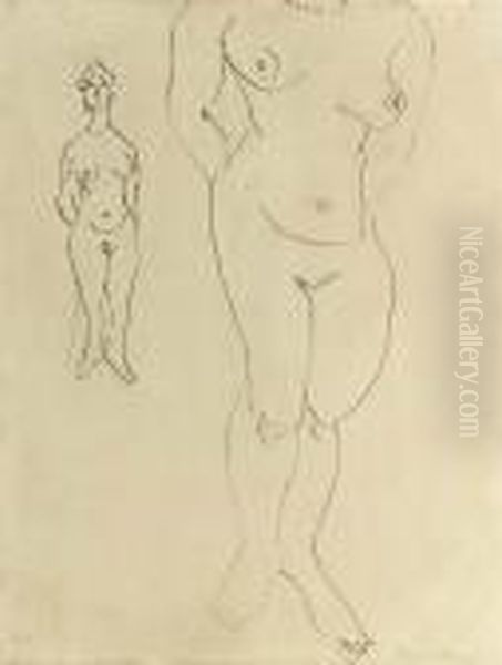 Etude De Nus Oil Painting by Henri Matisse