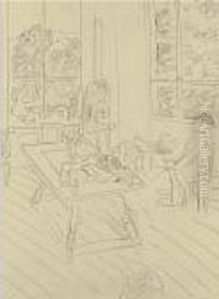 L'artiste Dans Son Atelier Oil Painting by Henri Matisse