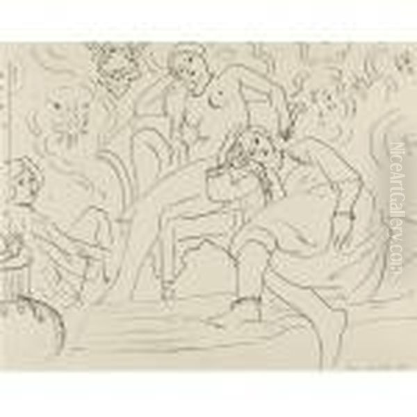 Trois Odalisques Oil Painting by Henri Matisse