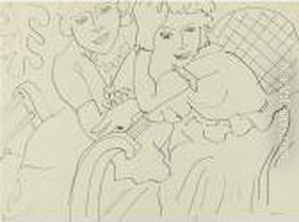 Deux Femmes Oil Painting by Henri Matisse