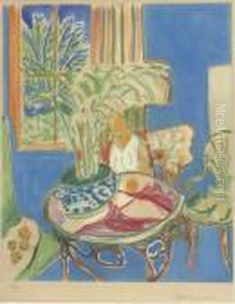 Petit Interieur Bleu (d. Appendix Iv) Oil Painting by Henri Matisse