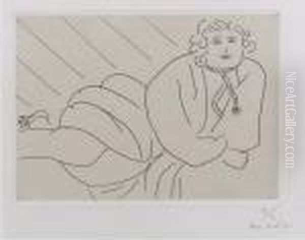 Jeune Femme, La Cordeliere De Son Peignoir En Collier (d. 193) Oil Painting by Henri Matisse