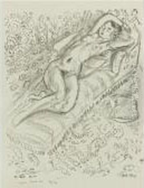 Nu Sur Chaise De Repos Sur Fond Moucharabich (d. 426) Oil Painting by Henri Matisse