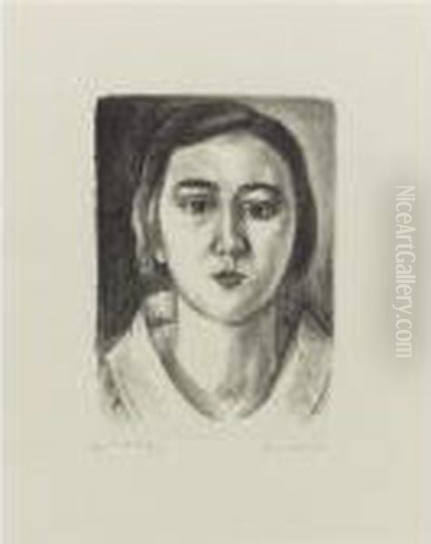 Jeune Fille Au Col D'organdi (d. 428) Oil Painting by Henri Matisse