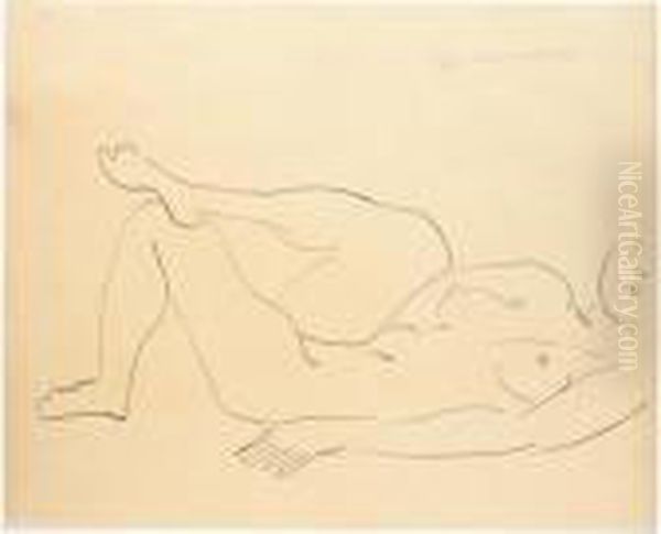Nu Couche Au Visage Incomplet - Etude De Jambes (d. 462) Oil Painting by Henri Matisse