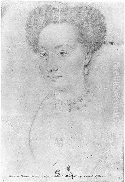Francoise de Montmorency b.1562 called La belle Fosseuse Oil Painting by Francois, the Elder Quesnel