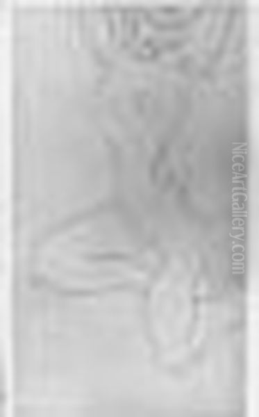 Nu Assis Sur La Jambe Droite, Bras Leves. 1931. Oil Painting by Henri Matisse