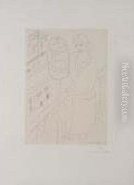 Jeune Femme Au Balcon Observant Des Perruches (d. 214) Oil Painting by Henri Matisse