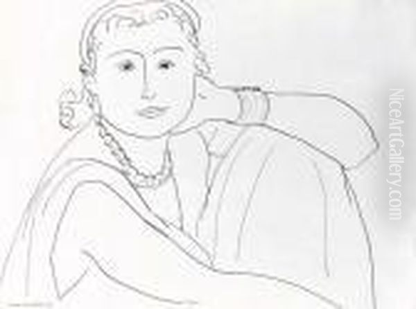 Buste De Jeune Femme Au Bracelet Et Collier Oil Painting by Henri Matisse