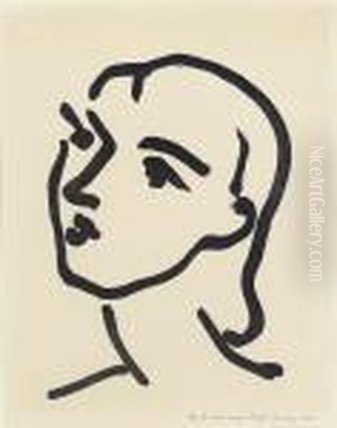 Nadia Aux Cheveux Lisses Oil Painting by Henri Matisse