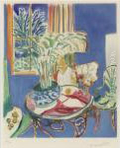 Petit Interieur Bleu (d. Iv) Oil Painting by Henri Matisse