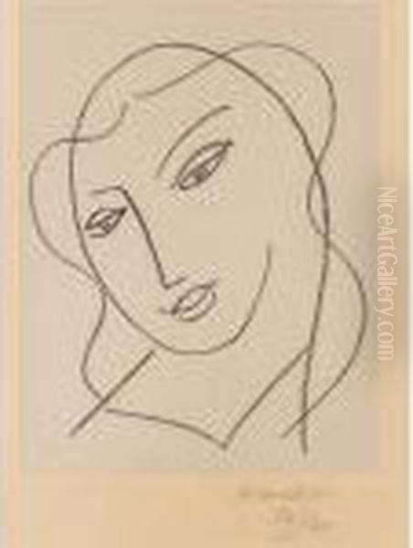 Etude Pour La Vierge 'tete Voilee' (d.640) Oil Painting by Henri Matisse