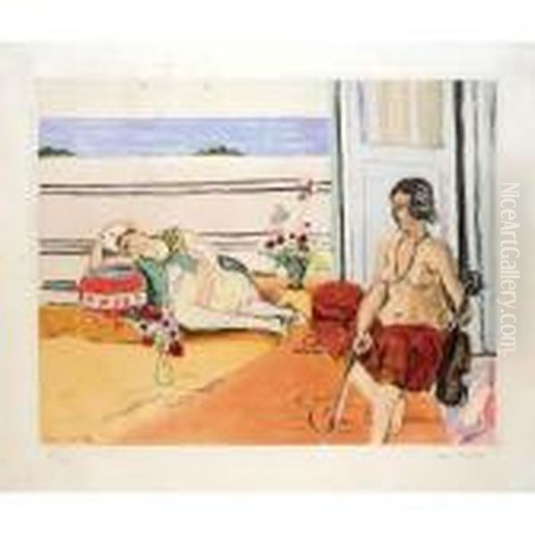 Odalisque Sur La Terrasse (d.i) Oil Painting by Henri Matisse