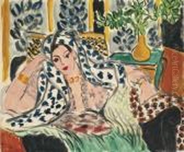 Odalisque Au Fauteuil Noir Oil Painting by Henri Matisse