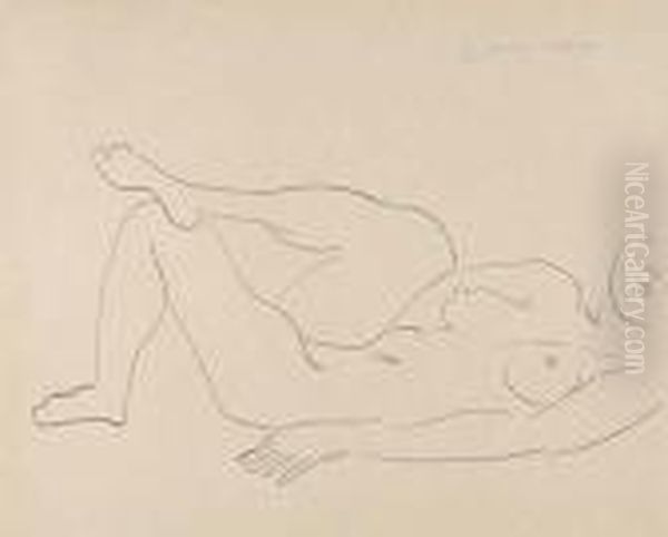 Nu Couchee Au Visage Incomplet--etude De Jambes Oil Painting by Henri Matisse
