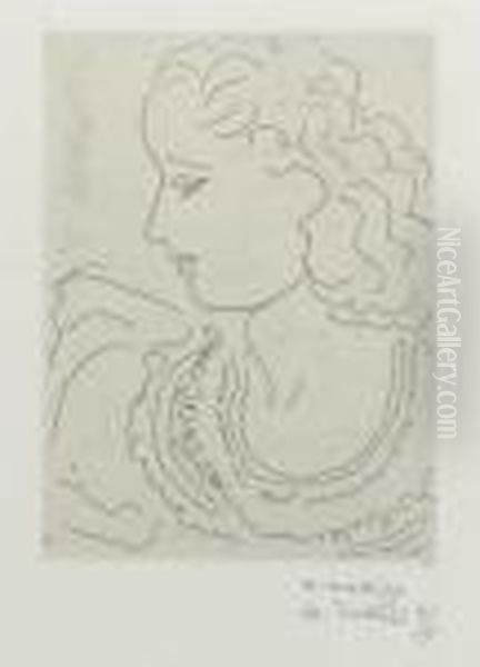 Jeune Femme De Profil, Blouse En Dentelle Oil Painting by Henri Matisse