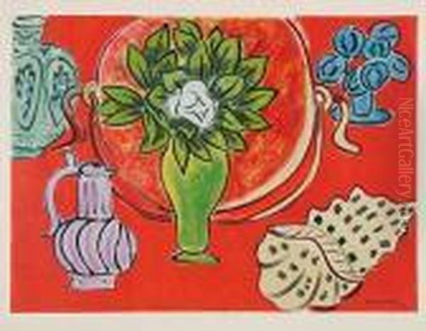 Nature Morte Avec Fleurs Et Un Coquille Oil Painting by Henri Matisse