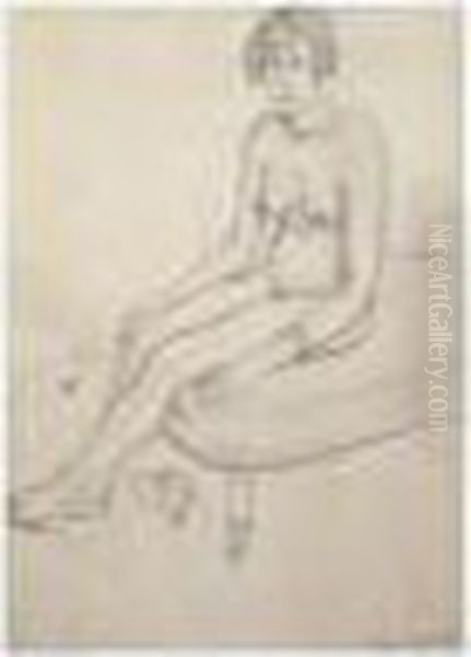 Le Modele Nu Assis Oil Painting by Henri Matisse