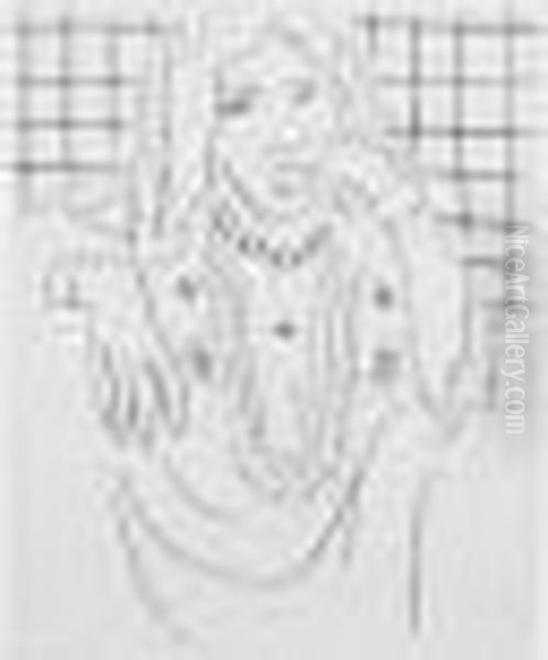 Odalisque Sur Fond A Carreaux. 1929. Oil Painting by Henri Matisse