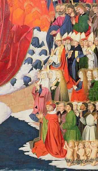 The Coronation of the Virgin, completed 1454 Oil Painting by Enguerrand Quarton