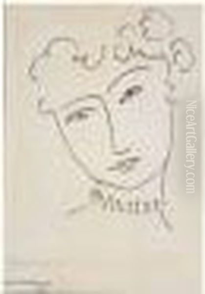 La Pompadour, 1951. Oil Painting by Henri Matisse