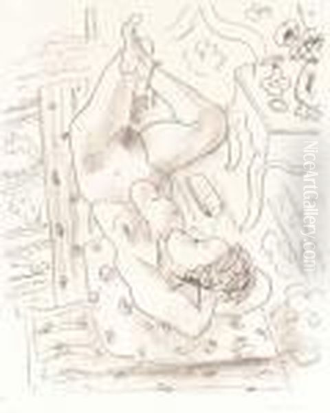 Nu Renverse Pres D'une Table Louis Xv Oil Painting by Henri Matisse