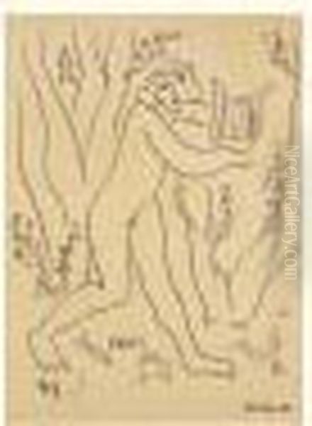 Orphee, 1945 (les Musiciens Celebres) Oil Painting by Henri Matisse