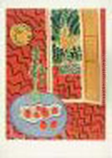 (still Life In A Red Room) Oil Painting by Henri Matisse