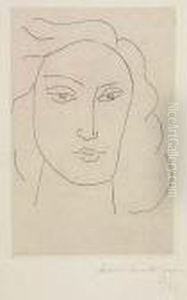 Tete De Jeune Femme, La Chevelure Dans Le Vent Oil Painting by Henri Matisse
