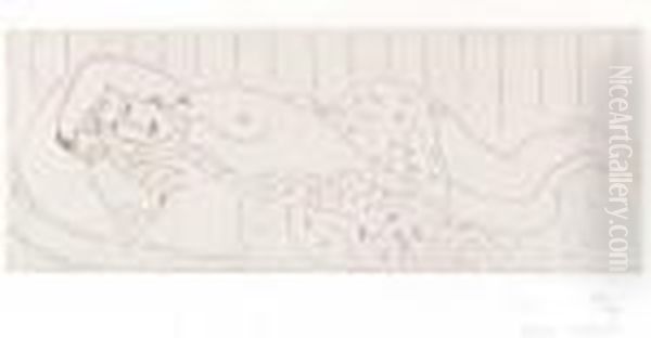 Nu Couche, Drape Dans Une Etoffe Fleurie Oil Painting by Henri Matisse