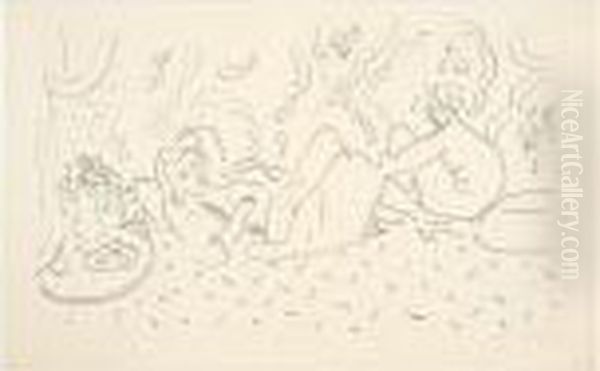 Les Trois Modeles (d. 495) Oil Painting by Henri Matisse