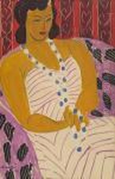 Femme A La Robe Blanche Oil Painting by Henri Matisse
