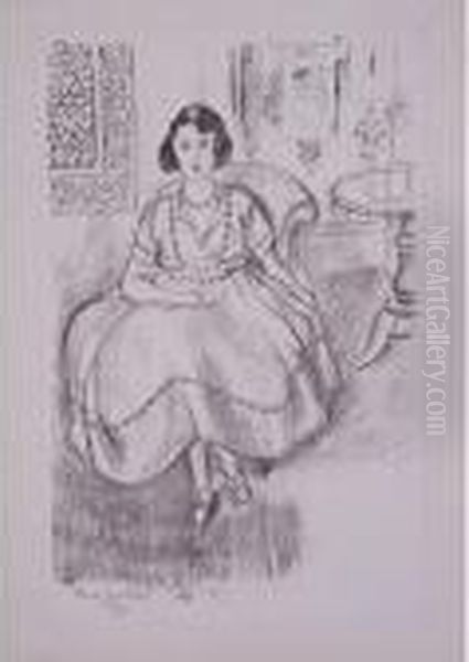 La Robe D'organdi (d. 423) Oil Painting by Henri Matisse