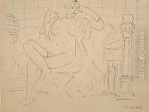 Nue Assise Sur Le Divan Oil Painting by Henri Matisse