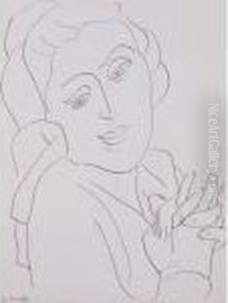 Femme Aux Mains Agrafees Oil Painting by Henri Matisse