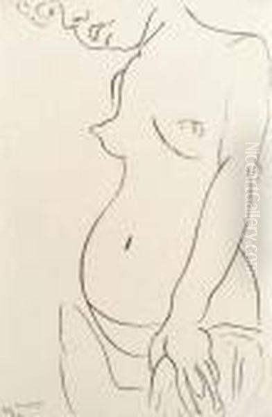 Nu De Trois-quarts, Une Partie De La Tete Coupee Oil Painting by Henri Matisse