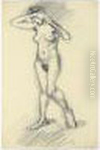 Modele Nu Debout Oil Painting by Henri Matisse