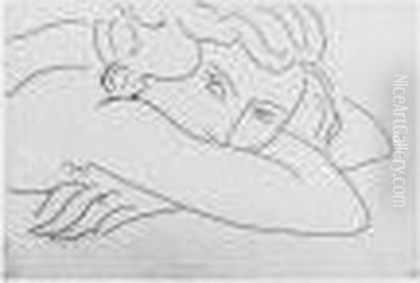 Jeune Femme, Le Visage Enfoui Dans Les Bras. 1929. Oil Painting by Henri Matisse