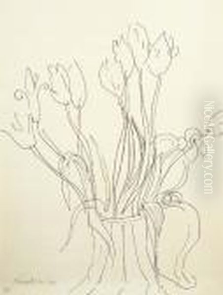 Vase De Fleurs Oil Painting by Henri Matisse