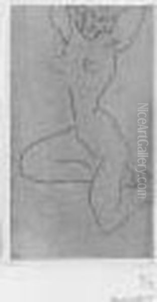 Nu Assis Sur La Jambe Droite, Bras Leves (d. 226) Oil Painting by Henri Matisse