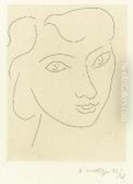 Visage De Trois-quarts Oil Painting by Henri Matisse