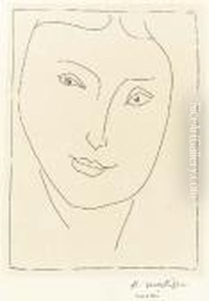 Visage De Femme Oil Painting by Henri Matisse