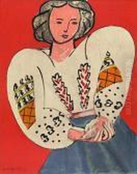 La Blouse Paysanne<</b> Oil Painting by Henri Matisse