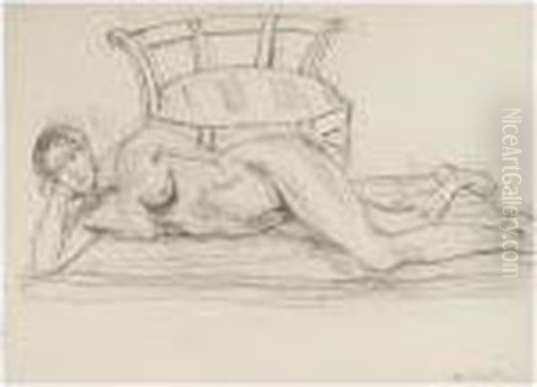 Femme Nue Au Repos Devant Une Chaise Oil Painting by Henri Matisse