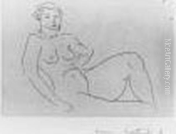 Nu - Feline. 1926. Oil Painting by Henri Matisse