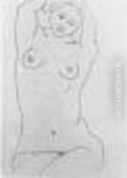 Nu Les Bras Sur La Tete. 1926. Oil Painting by Henri Matisse